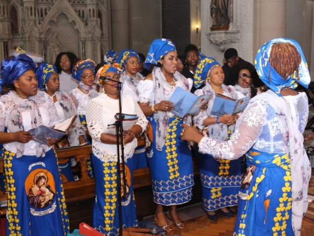 A cross section of members of the St Vincent's Choir of the African Chaplaincy Dublin