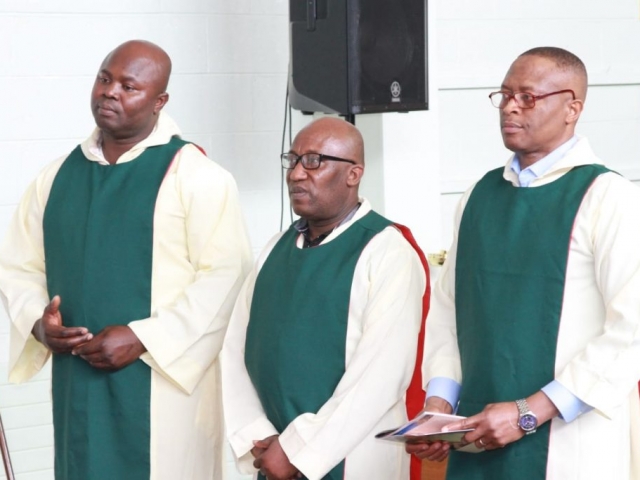 Brothers serving mass during the 10th Anniversary celebrations of the African Chaplaincy